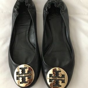 Tory Burch Black Flats